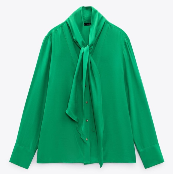 ZARA Tied Blouse - Picture 1 of 4